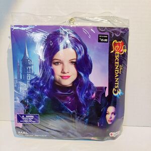 Disney Descendants 3 Mal Wig Purple Halloween Costume Cosplay Accessory Disguise